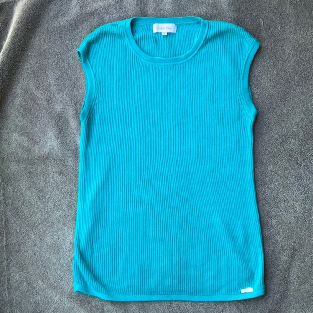Calvin Klein Rib Knit Sleeveless Top